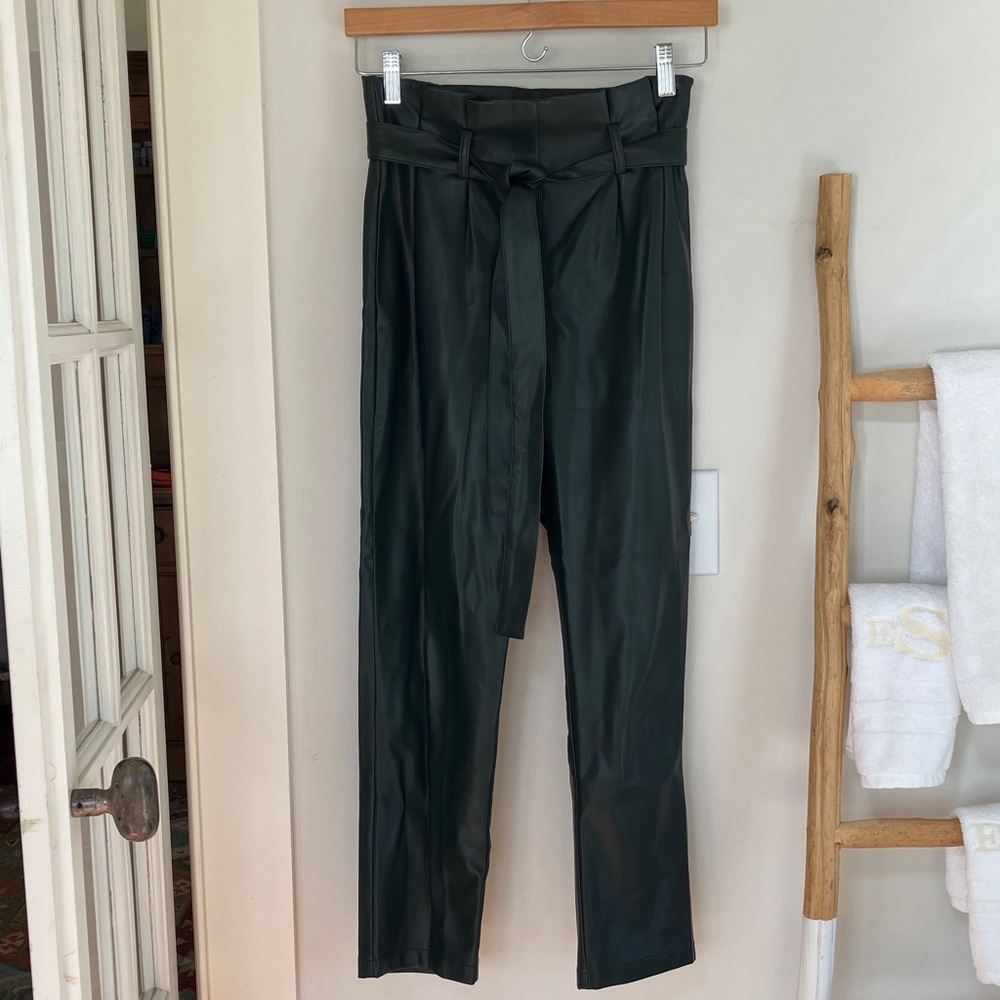 Dolce Cabo Forest Green paper bag pant